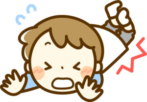 転んだ子供